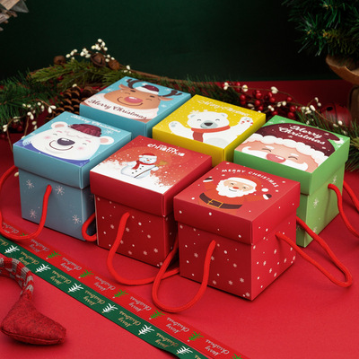 厂家批发平安夜苹果盒圣诞糖果礼盒平安果包装盒白卡纸小盒子现货|ms