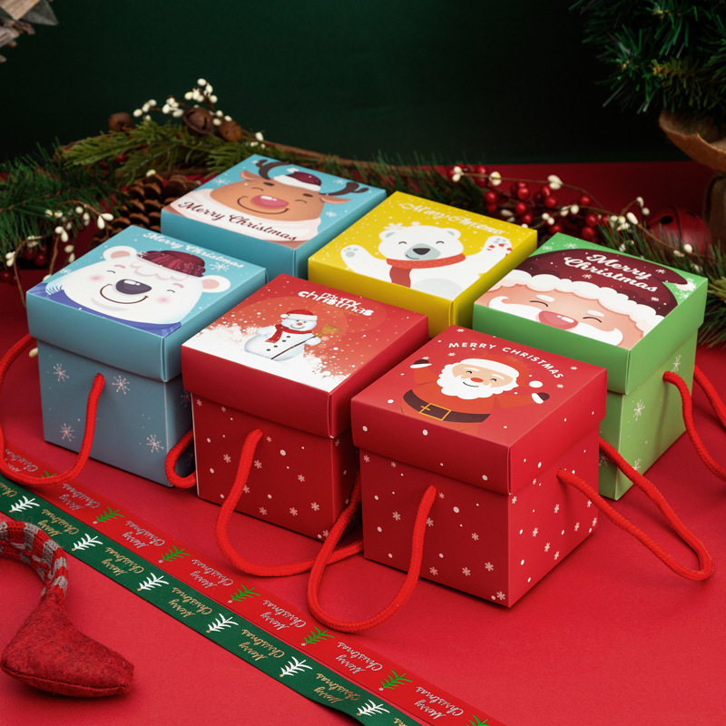 厂家批发平安夜苹果盒圣诞糖果礼盒平安果包装盒白卡纸小盒子现货|ms