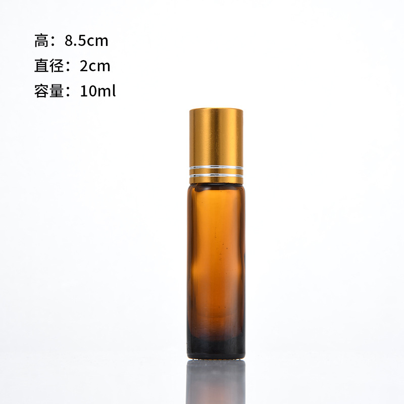 Doterui 10ml botella de bola de rodillo esmerilado colorido botella de cuentas botella de aceite esencial de vidrio botella de aceite de labios botella vacía entrega de fábrica