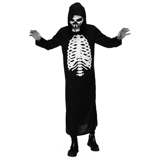 Halloween night lights horror Costume Costume Costume Dance zombie clothes props skeleton skeleton ghost clothes devil R