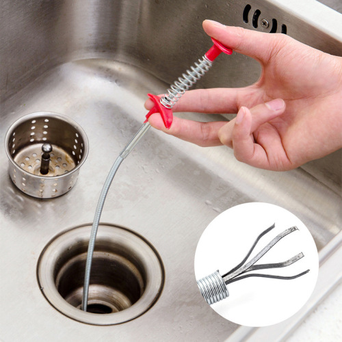 Flexible hand squeezeable sewer picker, picker, sewer garbage clip, four-claw unblocker
