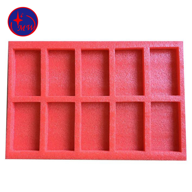 定制防静电珍珠棉高密度红色发泡棉周转箱减震内衬eva泡棉托盘