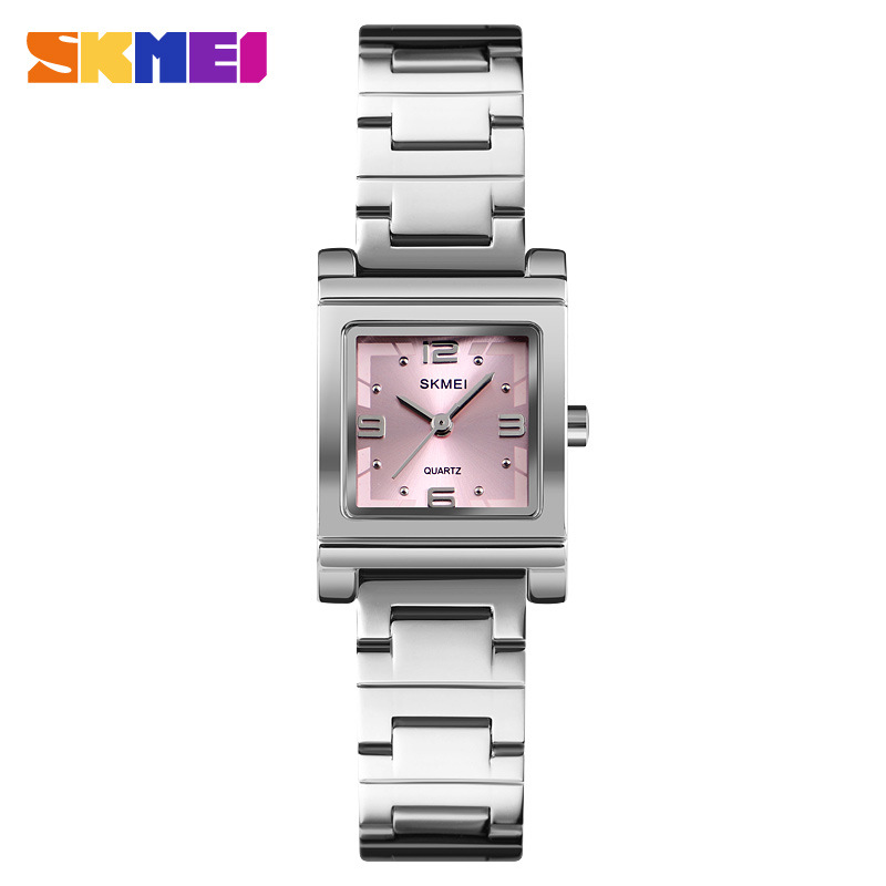 Skmei cuadrado de las mujeres reloj de cuarzo simple impermeable moda pequeño estudiante reloj de mujer 1388