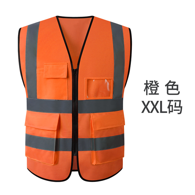 Naranja fluorescente XXL * Naranja fluorescente * Resalte y reflectante * Chaleco de seguridad * XL/XXL/XXXL