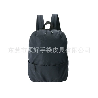 新款黑色牛津布双肩背包 环保防水RPET面料双肩包 大容量旅行背包