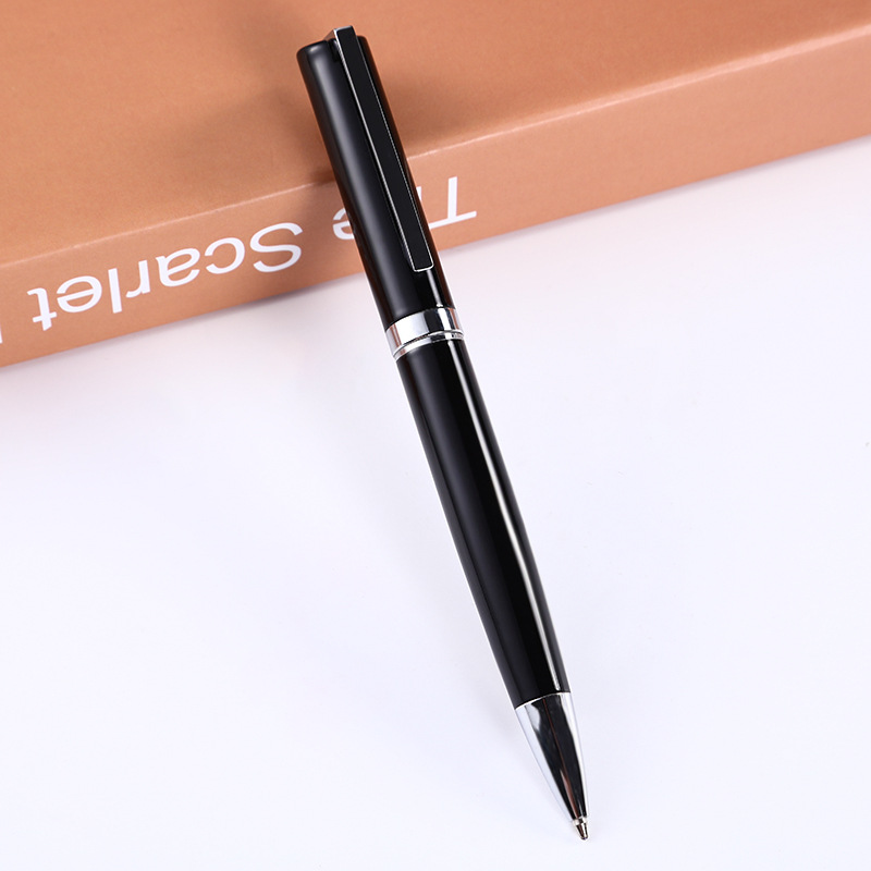 Fábrica al por mayor Bolígrafo De Metal bolígrafo pluma de metal pluma de aceite de negocios Impresión de letras pluma de regalo publicitario bolígrafo