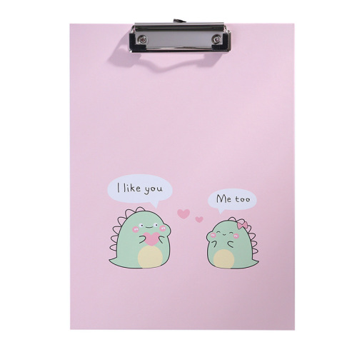 Creative Fresh Cartoon A4 Cardboard File Holder Book Clip Writing Pad Holder Thick Multi-functional Student Stationery