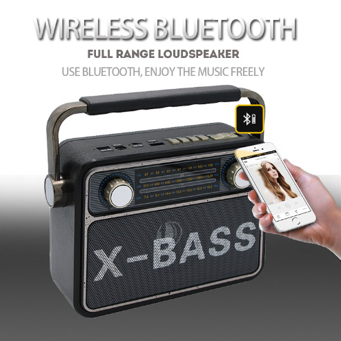 European and American retro radio, desktop for the elderly, old-fashioned card-inserting Bluetooth speaker, remote control FM medium wave and short wave broadcasting detail image 4