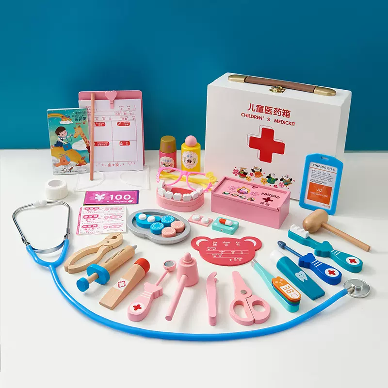 儿童过家家医生玩具套装仿真护士打针工具医疗包角色扮演互动玩具