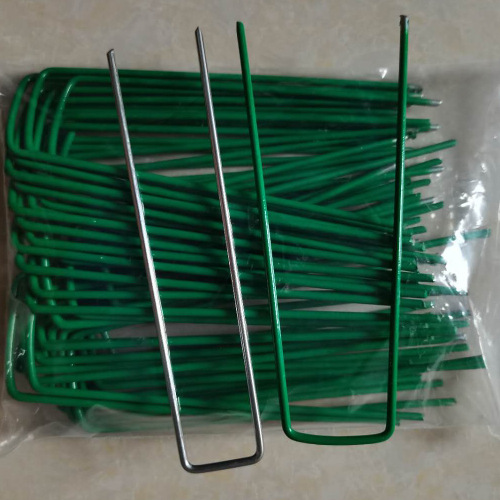 Grass Anchor, Zinc-coated Steel U-shaped Ground Anchor, Weed Barrier Geosynthetic Geogrid Fixing Pin, Gardening and Landscaping Ground Anchor