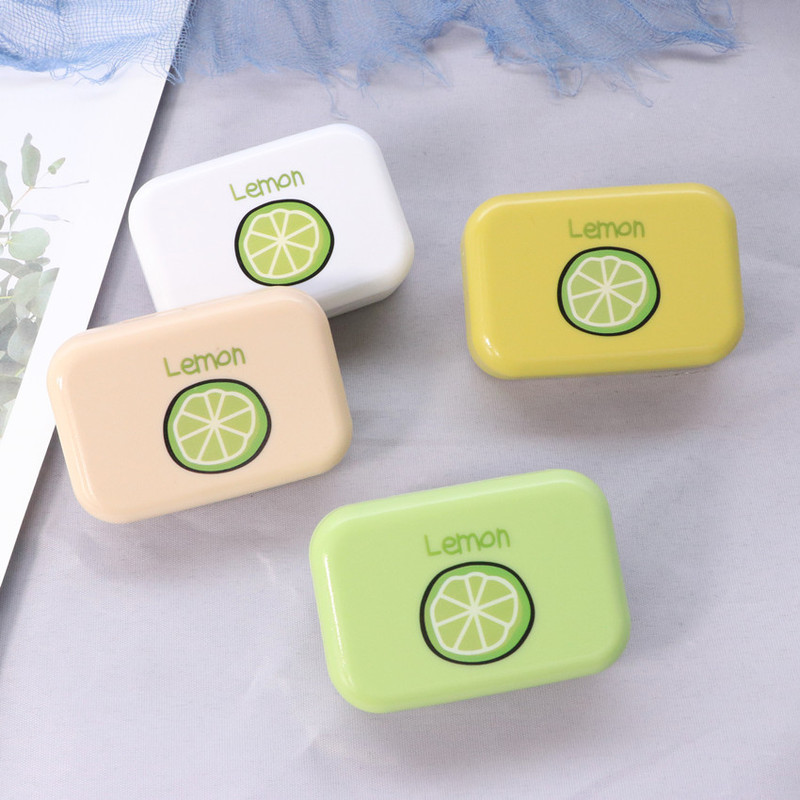 Ins Fish-Like Contact Lens Box/Companion Care Contact Lens Box/Water Box Storage Box/B17 Lemon