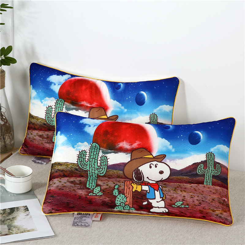 正版可开授权史努比天然乳胶颗粒枕芯枕头学生儿童宿舍单人双人|ru