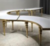 Foreign weddings use groom and bride cake table s -shaped free stitching stainless steel gold wedding party table