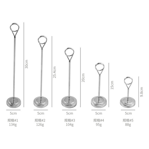 Hotel Restaurant Solid Stainless Steel Menu Stand Self-Service Menu Card Holder Table Number Plate