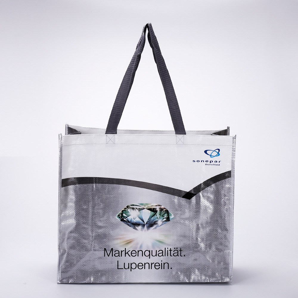 厂家批发立体服装包装袋 手提编织覆膜购物袋 广告促销覆膜手提袋