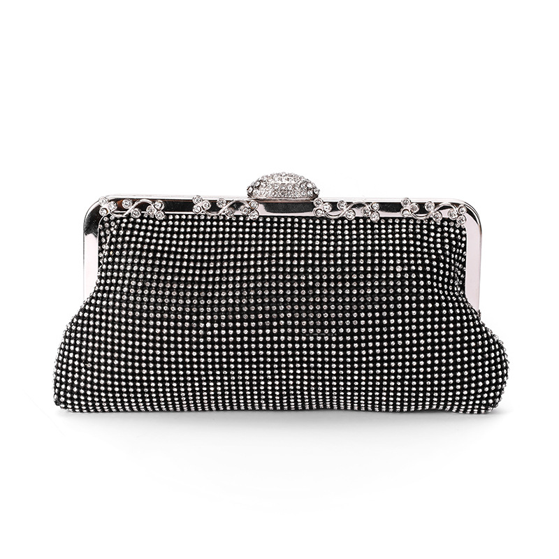 Fashion Women's Dinner Clutch Bag European and American Simple Cheongsam Handbag Wholesale Rhinestone Handbag for Banquet