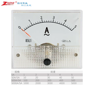 仪表 85L1-A 励磁指针式 交流电流表 0-5A 0-50A 500A 5000A