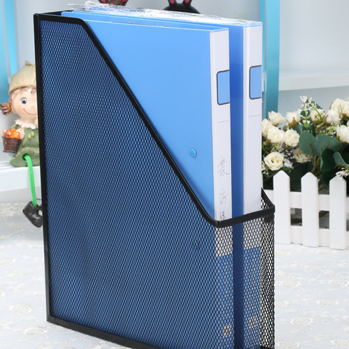 Desktop office supplies wire mesh flat magazine box single file box file basket file holder file rack magazine rack