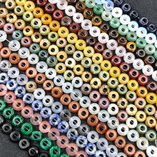 天然水晶半宝石大孔珠子面包圈小怀古5*10mm 孔4mm 饰品配件 热卖