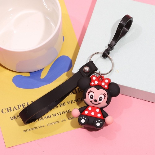 Creative cute cartoon pony keychain duck rabbit bear bag hook couple small gift street stall