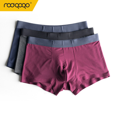 内裤男莫代尔无痕平角裤阴囊托抑菌男士运动四角裤衩厂家直供|ms