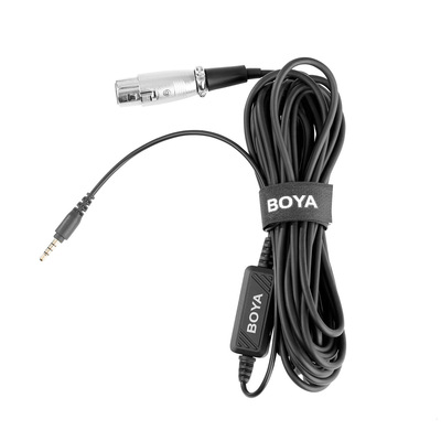 BOYA（博雅）BY-BCA6卡農口轉3.5mm接口可調節音量的麥克風轉接線