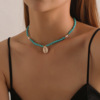 Big accessory, pendant, fashionable necklace, European style, simple and elegant design