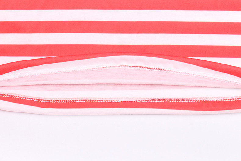 abbigliamento donna nuovo Natale genitore bambino vestito a righe stampa manica lunga casa vestiti casual vestito_voghion.com