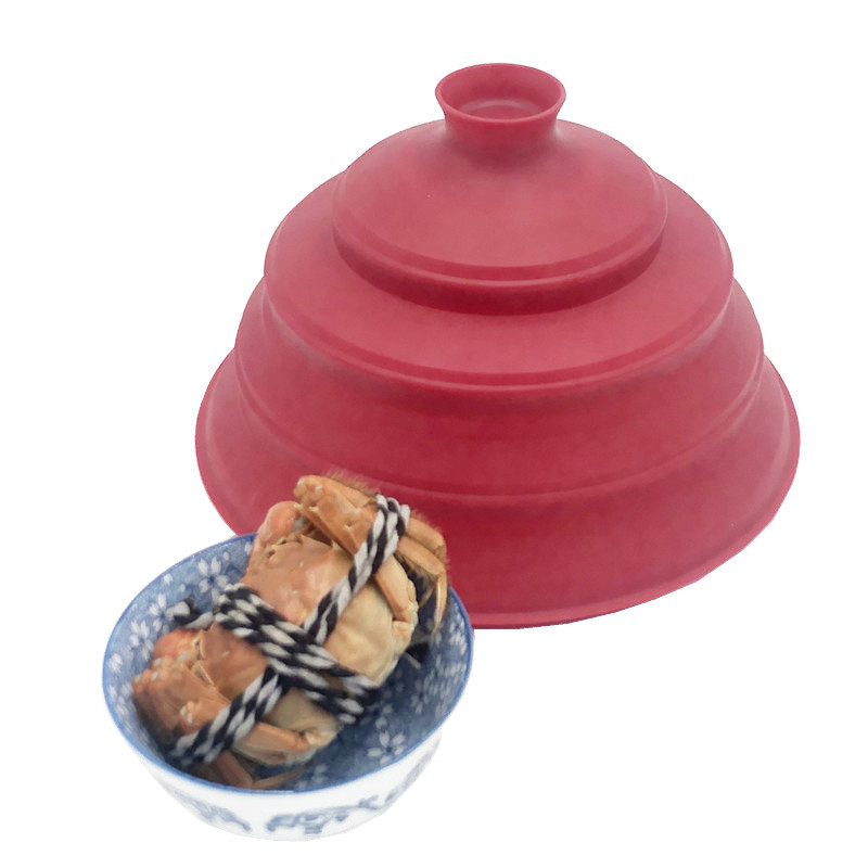 跨境货源 硅胶微波炉碗盖锅盖 食物罩保鲜盖 可折叠拉伸|ru