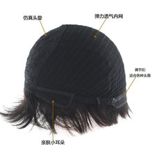 许昌厂家批发时尚中老年假发女短发蓬松卷发全真发头套盖光头化疗