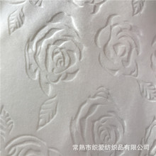 厂家供销 全涤单面KS超柔染色烂花 家纺花型 素色烂花水晶超柔