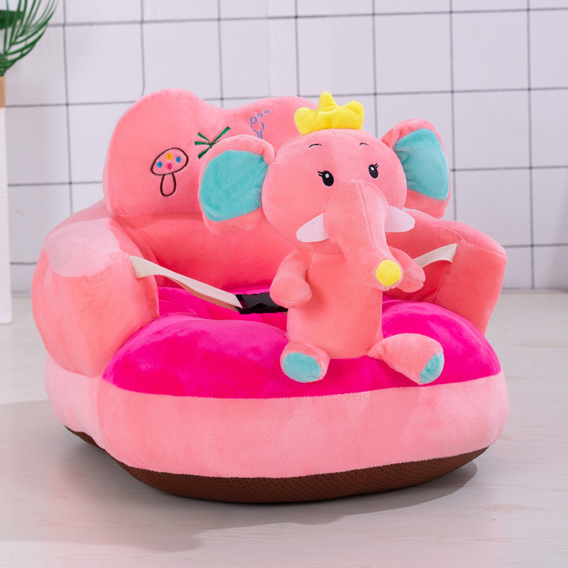 Al por mayor de los niños pequeño sofá asiento de dibujos animados bebé aprendizaje Silla de peluche de juguete bebé asiento de seguridad regalo de cumpleaños