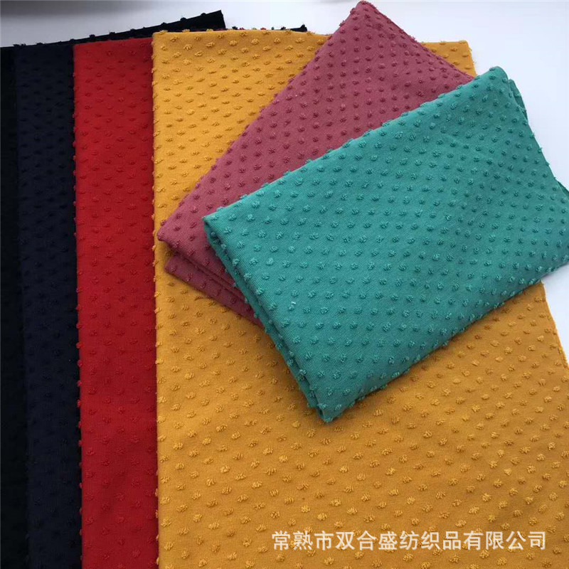 TR针织小布点提花 立体美观 时尚潮流女装童装 上衣 连衣裙面料