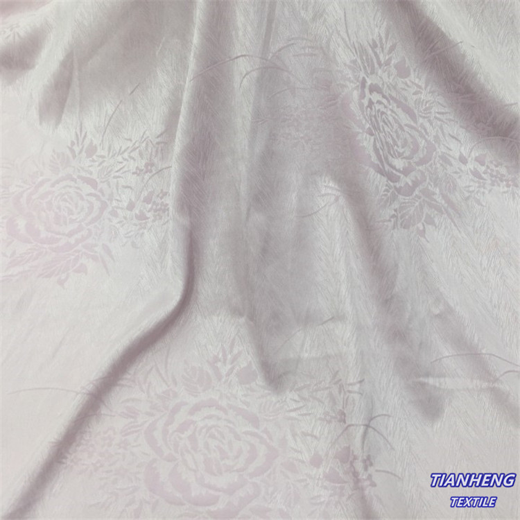 直供色丁人字纹玫瑰花提花男女装衬衫家居服吊带衫连衣裙面料批发