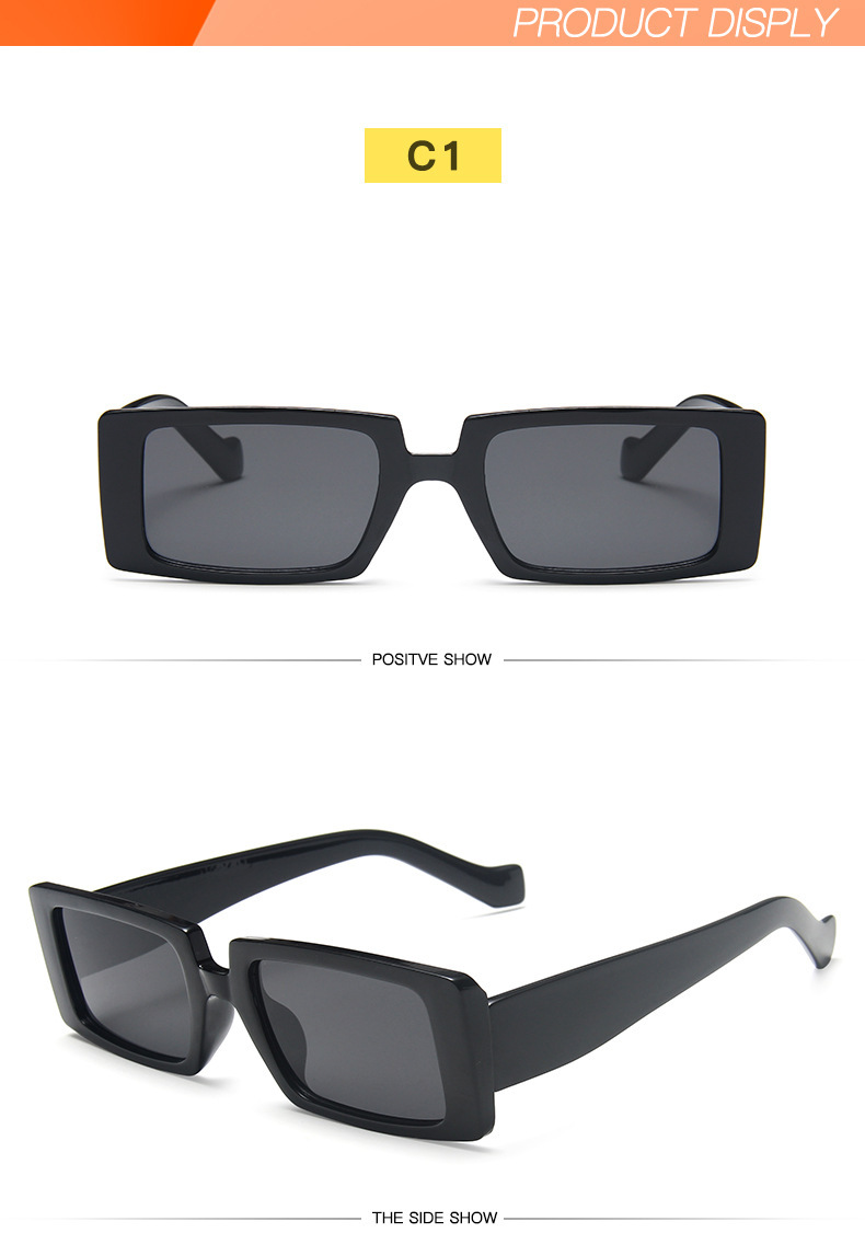 Mode Kleine Quadratische Transparente Sonnenbrille display picture 12