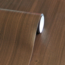 棕色韓版拉絲木紋貼紙PVC自粘牆紙背景牆展櫃裝飾家具翻新波音片