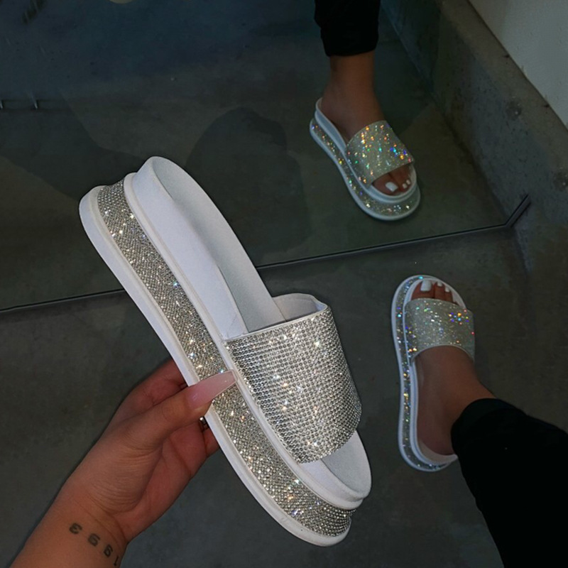 Damen Sandalen Mit Strass Glitzernde Pantoletten Für Jeden Anlass_voghion.com