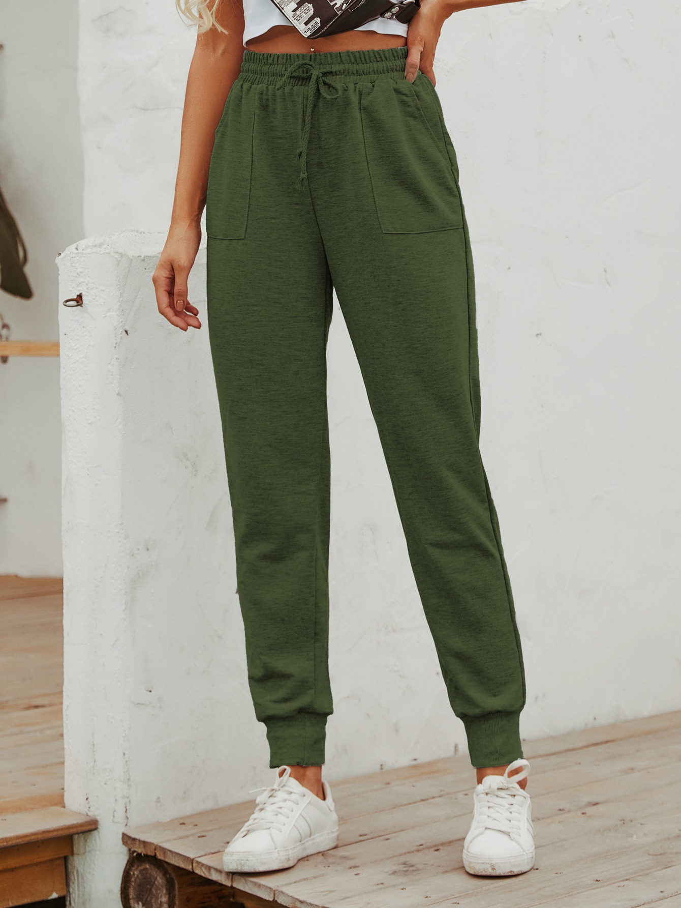 casual high waist sweater trousers NSJM64503