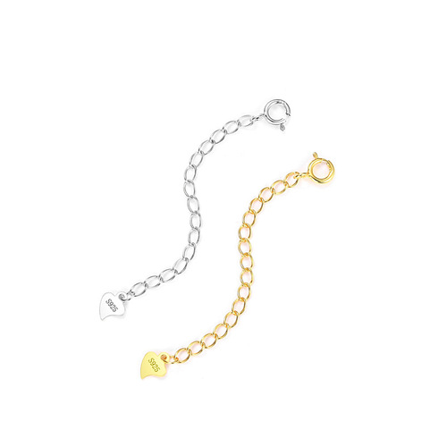 925 sterling silver necklace extension chain bracelet tail chain diy jewelry accessories chain adjustment length manufacturer wholesale