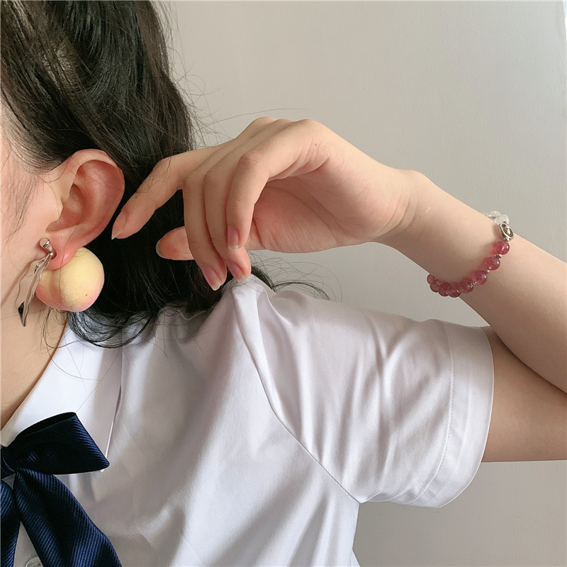 Simulation Fruits Mignonnes Grandes Boucles D'oreilles Pêche display picture 2