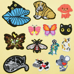 Factory direct sale new product cute cartoon full embroidery dog small animal fabric patch clothing patch decoration DIY accessories