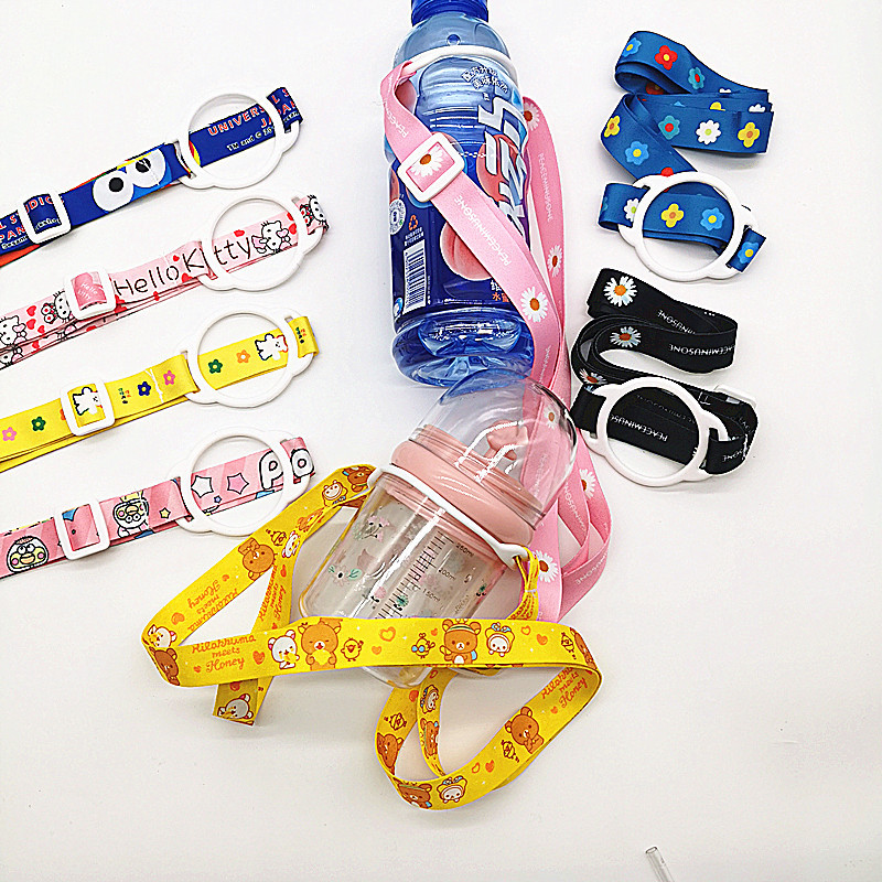 vacuum cup Water cup Feeding bottle Handle Cup Beverage bottles mineral water straps Lanyard Sesame Street Portable Water bottle Diagonal
