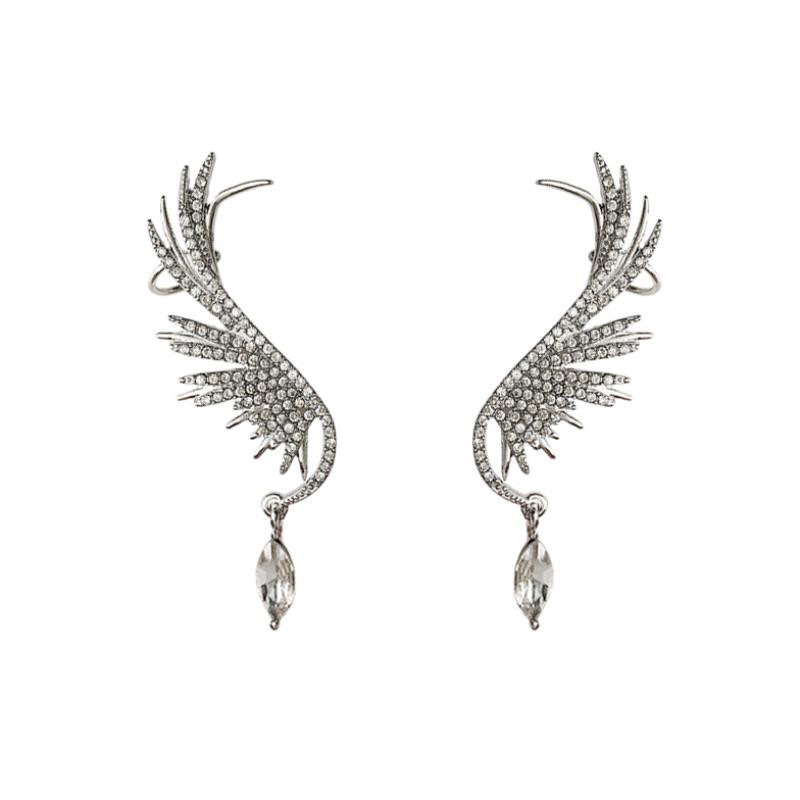 Boucles D&#39;oreilles Ailes D&#39;ange En Argent 925 display picture 11