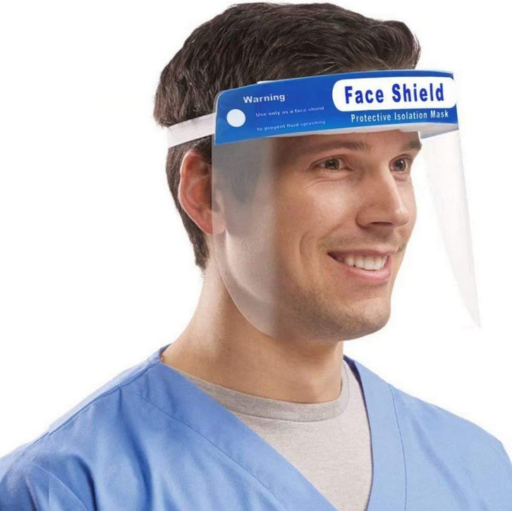 高清透明防护面罩防止飞沫隔离防灰尘防溅罩 face shield防护面罩|ru