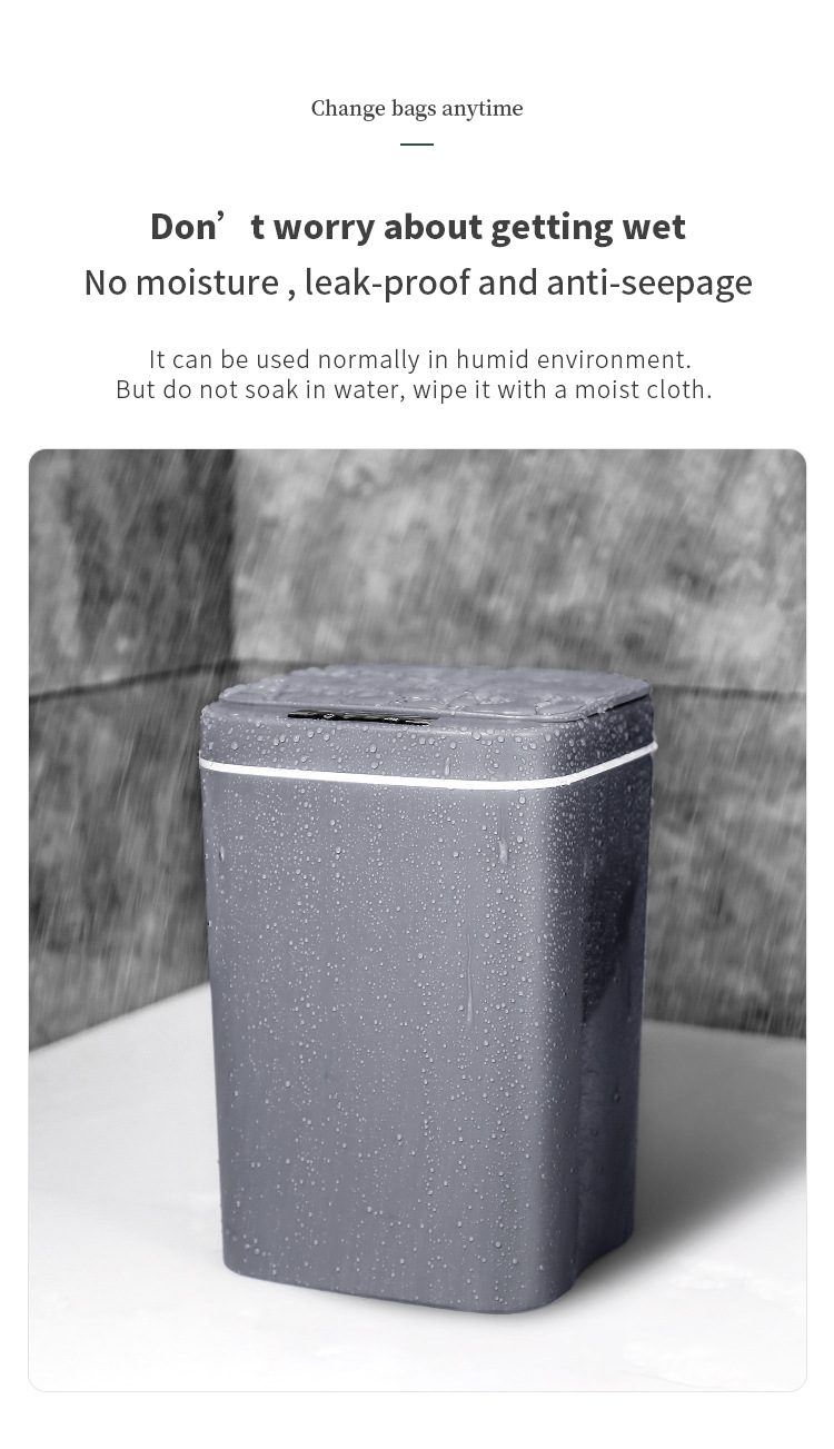 星宝智能垃圾桶自动感应式家用卧室厨房卫生间夹缝垃圾桶带盖批发详情36