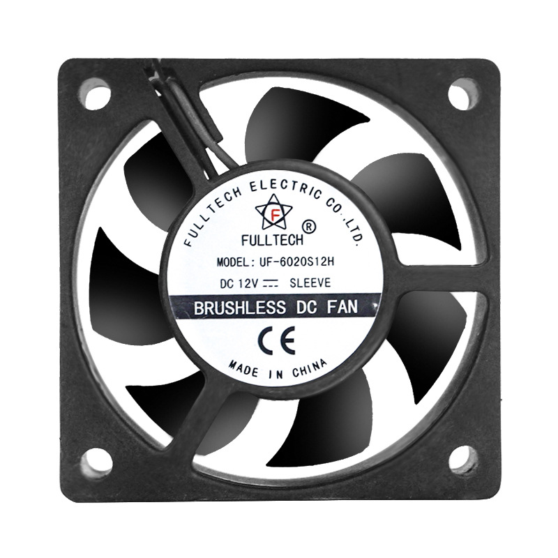 FULLTECH散热风扇医疗设备双滚轴直流风扇6020机柜散热风扇 24v