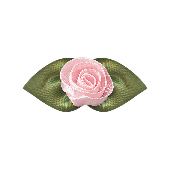 Yao Ming flor decoración cinta flor acabado melocotón corazón hoja de tres puntos rizado corazón flor ropa interior Decoración Accesorios cinta pequeña flor