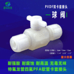 PP小球阀卡套迫紧式软管气管10mmPP由令球阀耐酸活接球阀开关快接