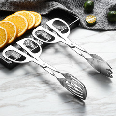 High-end stainless steel scissor clip food clip buffet clip bread salad food clip steak clip hotel salad clip