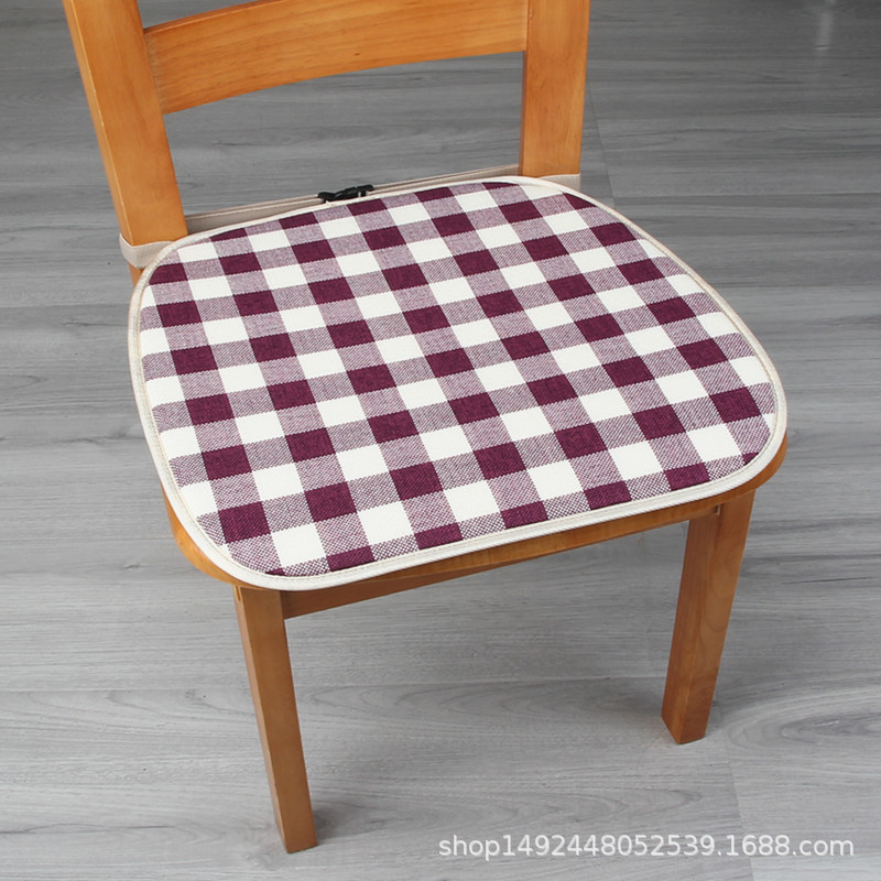 定制简约格子坐垫办公椅子垫学生板凳垫 汽车坐垫 清新防滑餐椅垫